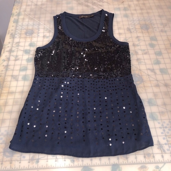 The Limited Navy Sequin Tank Top - Picture 8 of 16